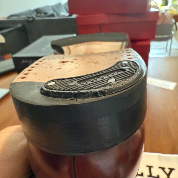 Bally Switzerland Goodyear 10.5 Red Calf Washed Gingo/58 - Picture 8 of 14